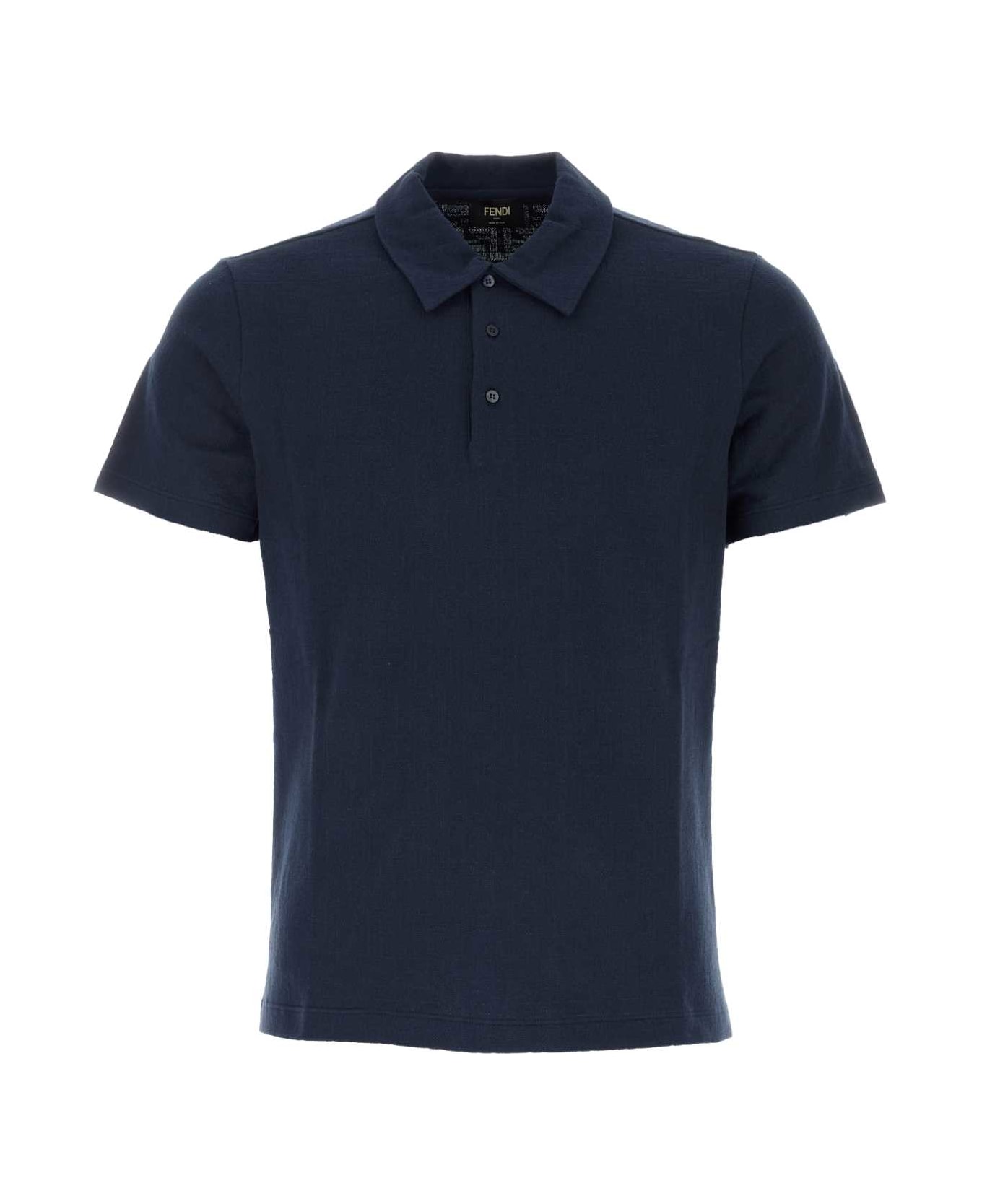 Fendi Navy Blue Piquet Polo Shirt - F0QG3 ポロシャツ