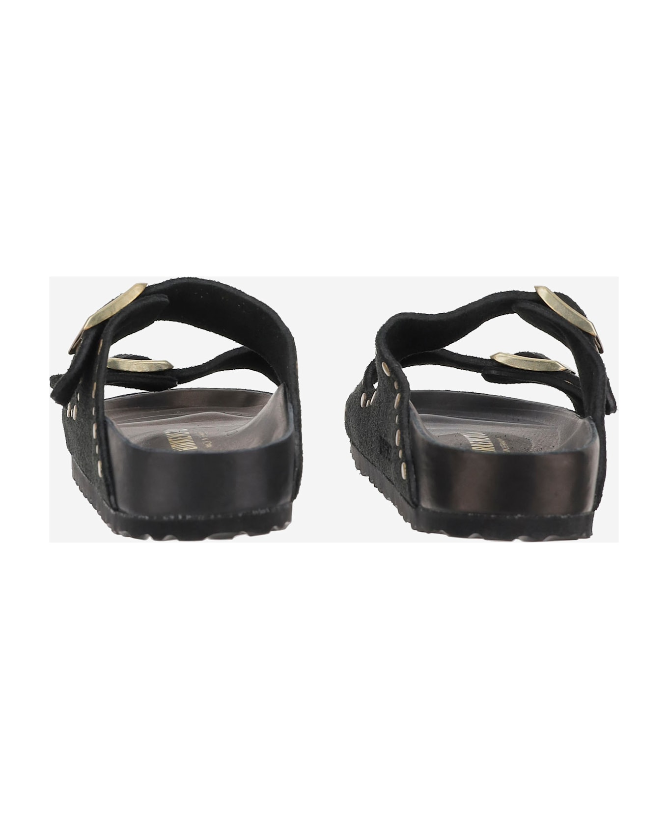 Birkenstock Sandals Arizona Rivet In Suede - Black