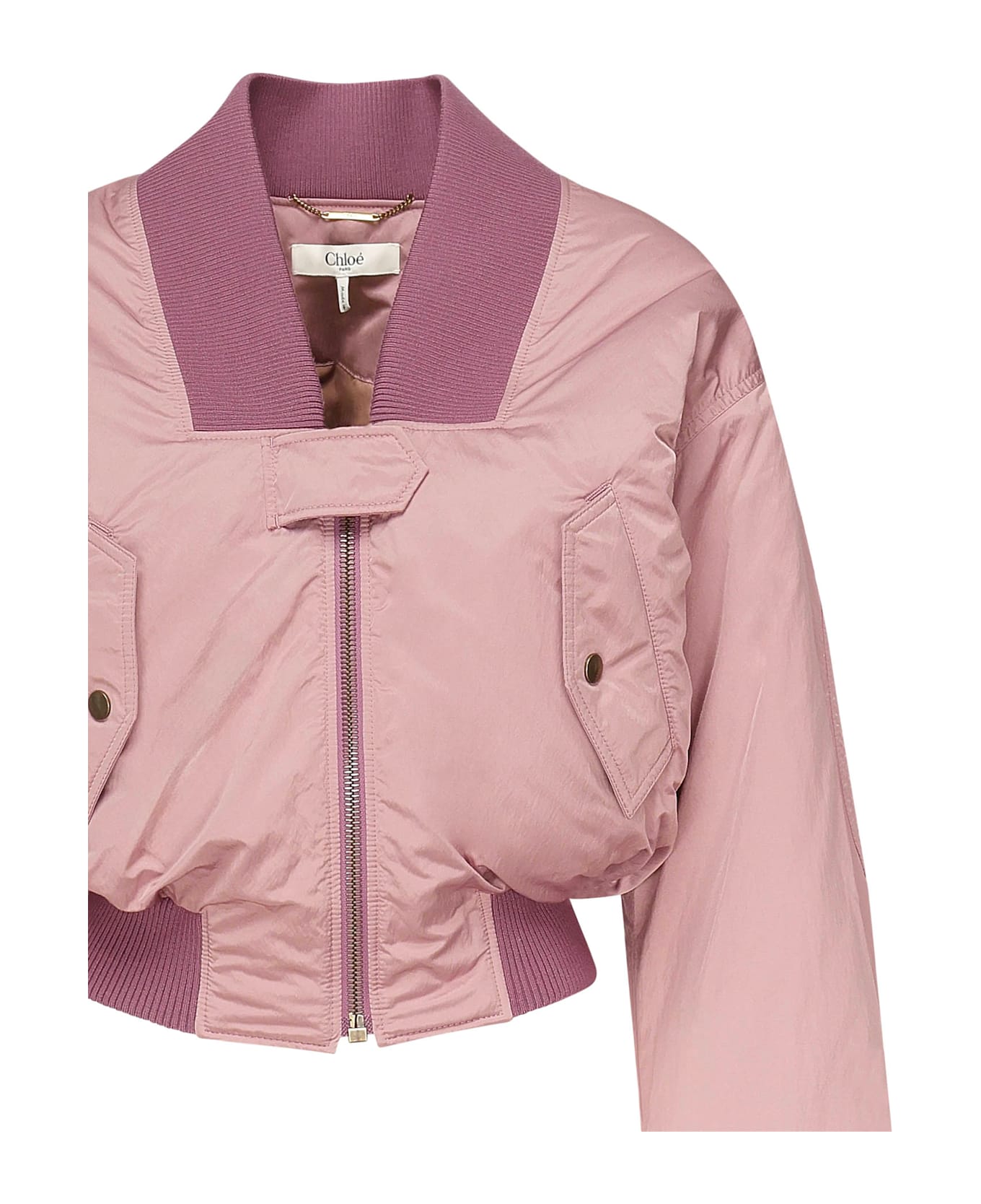Chloé Nylon Bomber Jacket - Pink