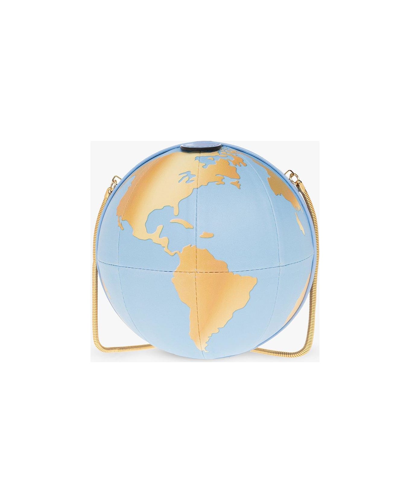 Moschino World Map Printed Chain-link Shoulder Bag - Neutro