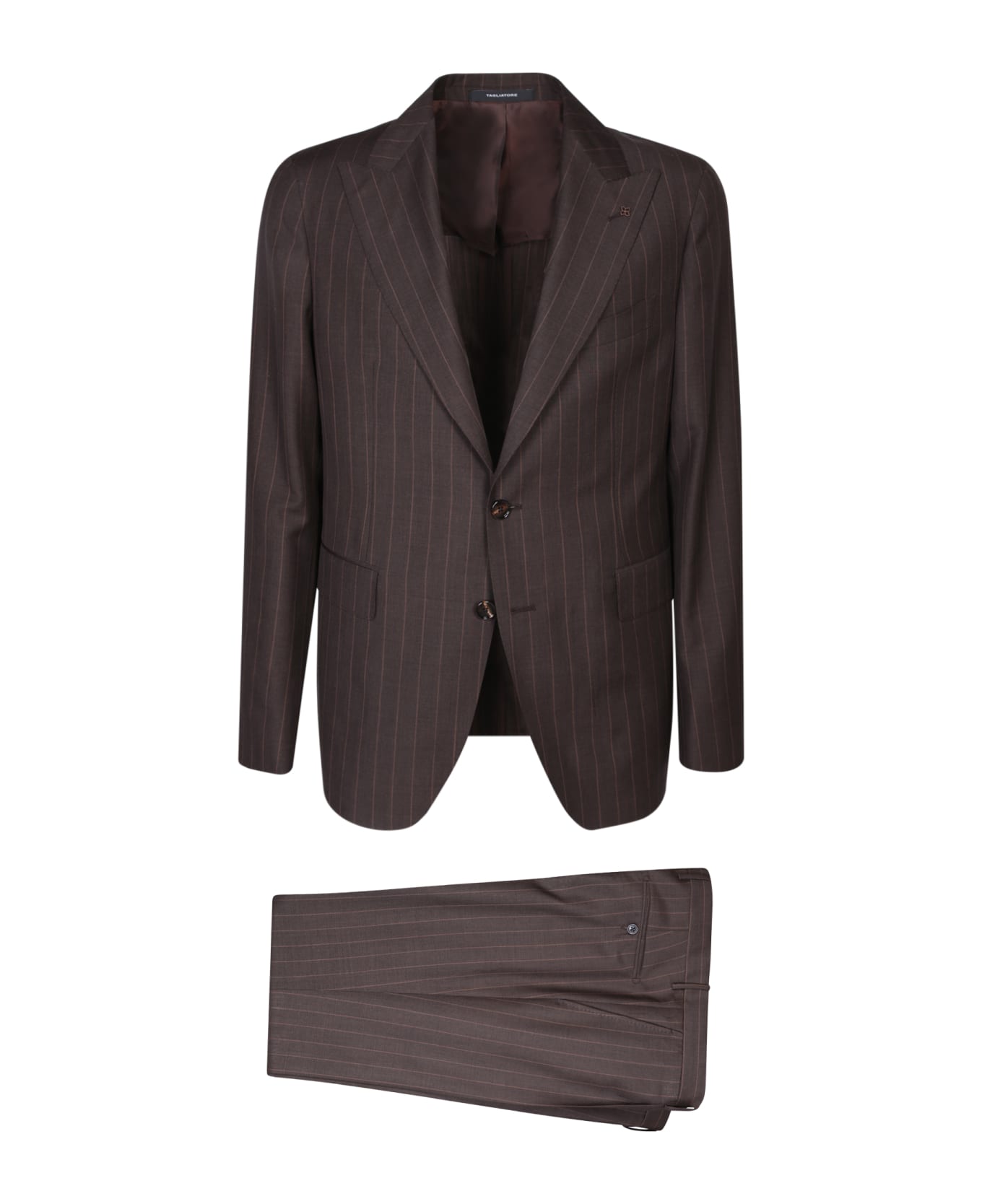 Tagliatore Vesuvio Brown/beige Suit - Beige