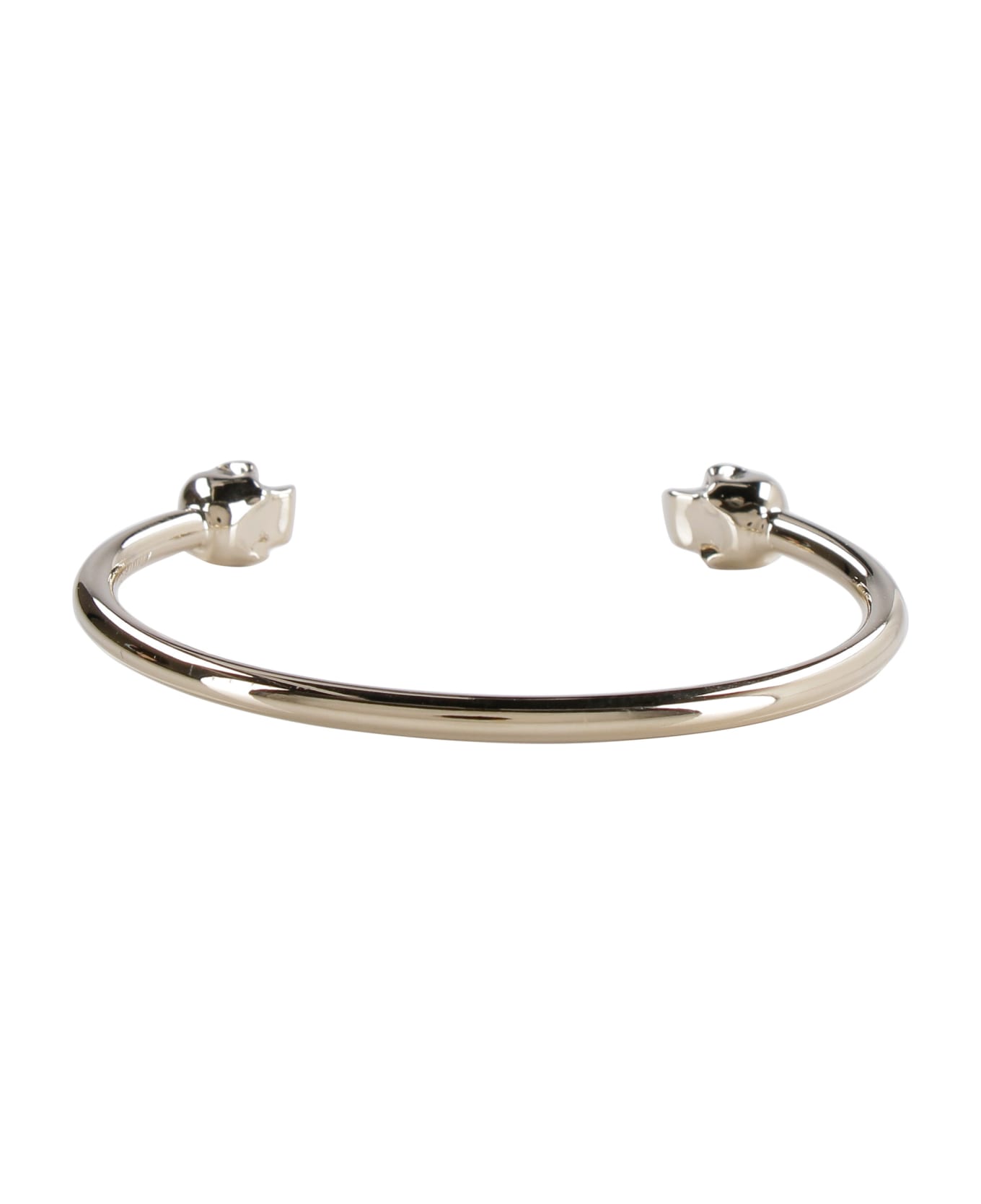 Alexander McQueen Twin Skull Brass Bracelet - Gold