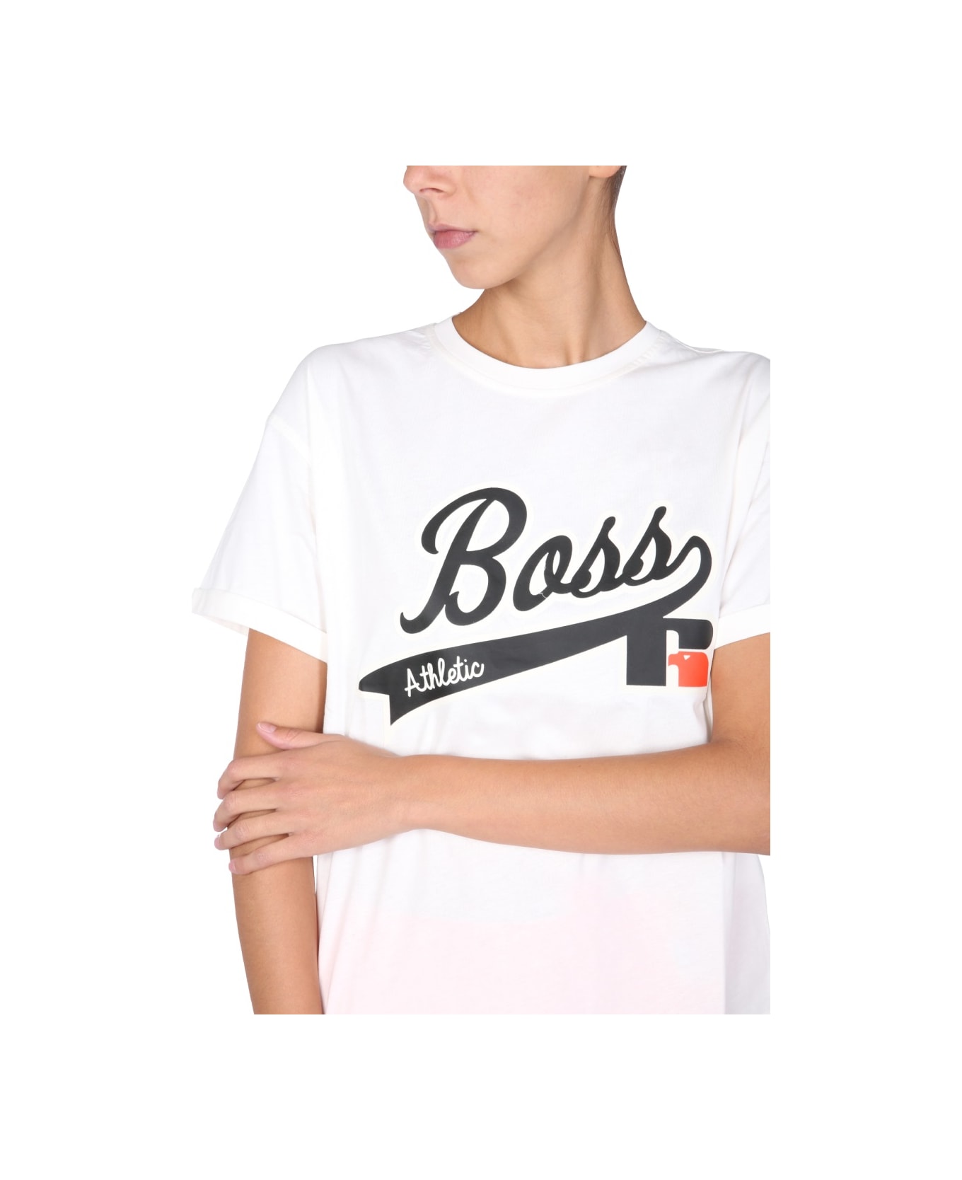Hugo Boss Boss X Russell Athletic Logo T-shirt - WHITE