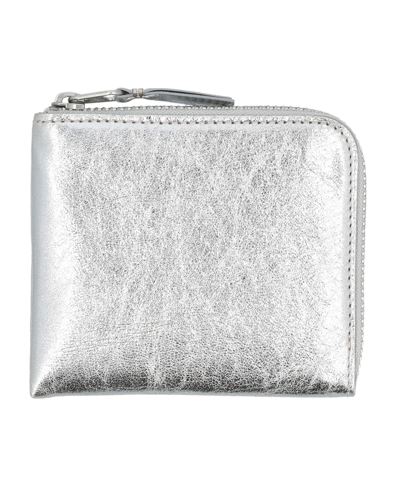 Comme des Garçons Wallet Classic Small Zip Wallet - SILVER