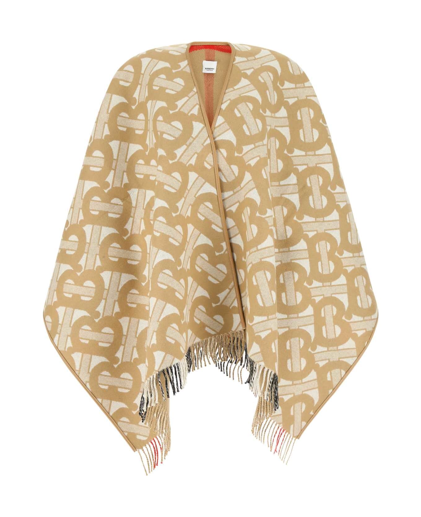 Burberry Embroidered Wool Blend Cape - A7026