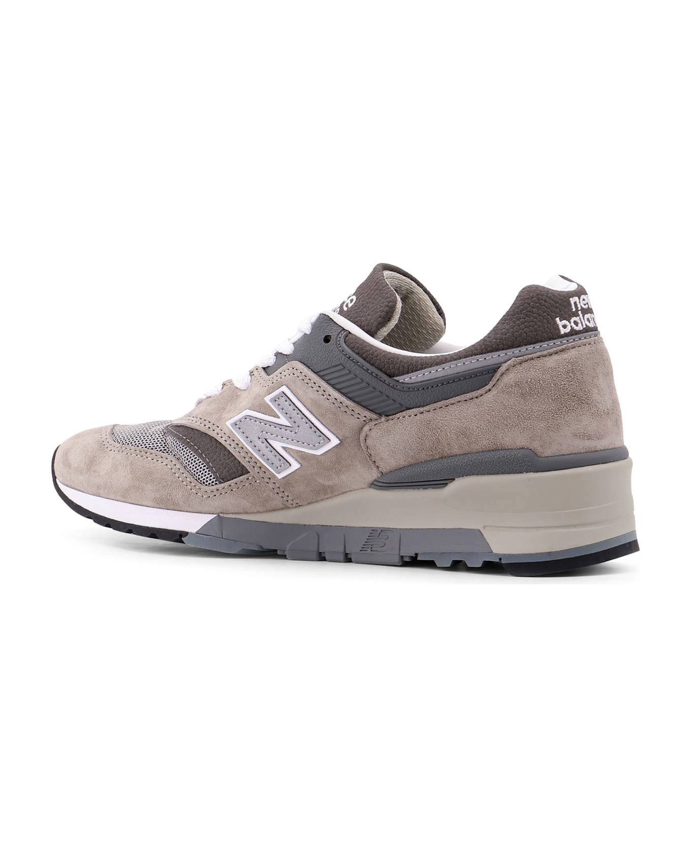 New Balance Suede And Mesh Sneakers - Grey
