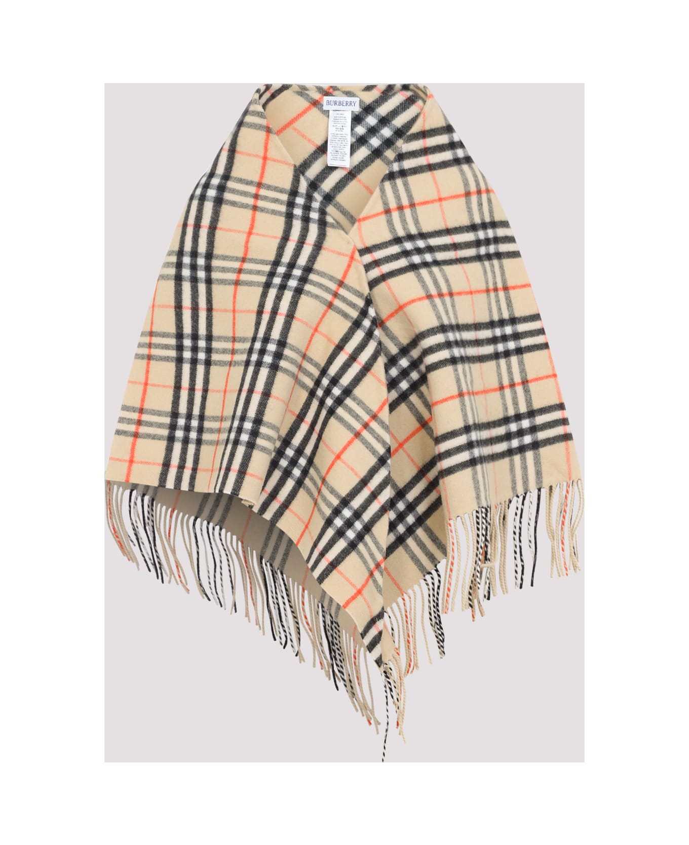 Burberry Check Bandana Scarf - Sand