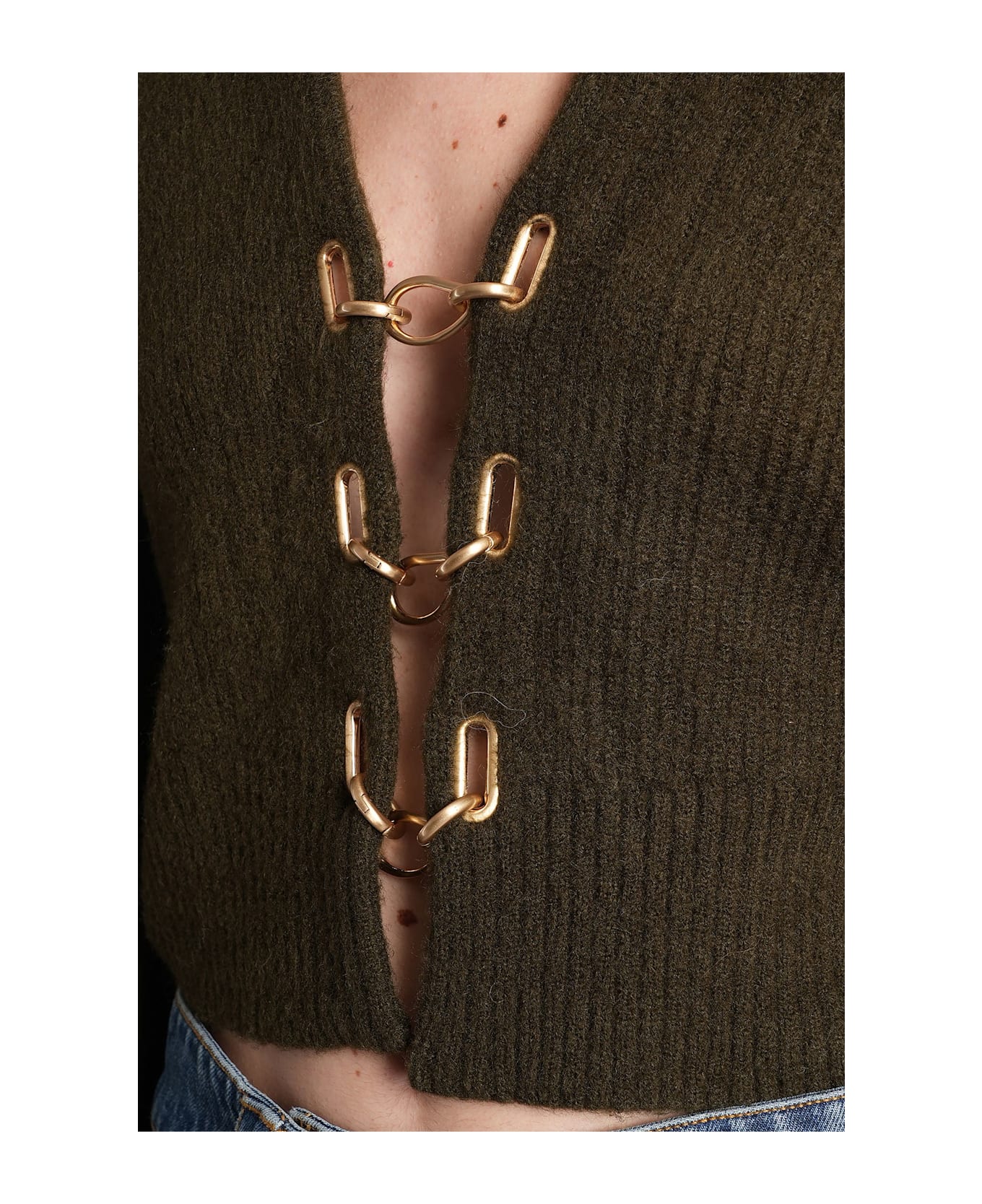 Cult Gaia Mayalu Cardigan In Green Acrylic - green