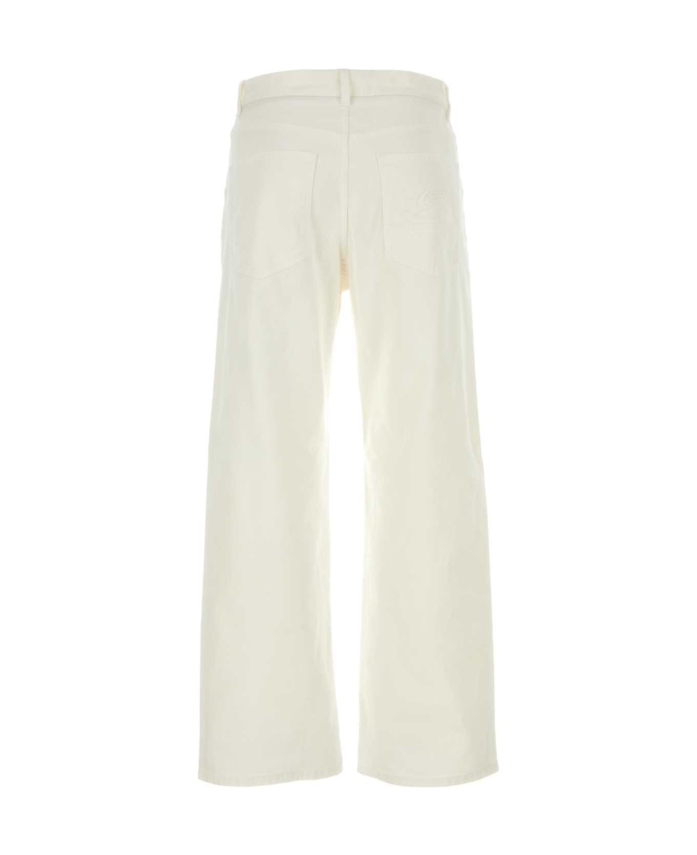 Etro Ivory Stretch Denim Jeans - White