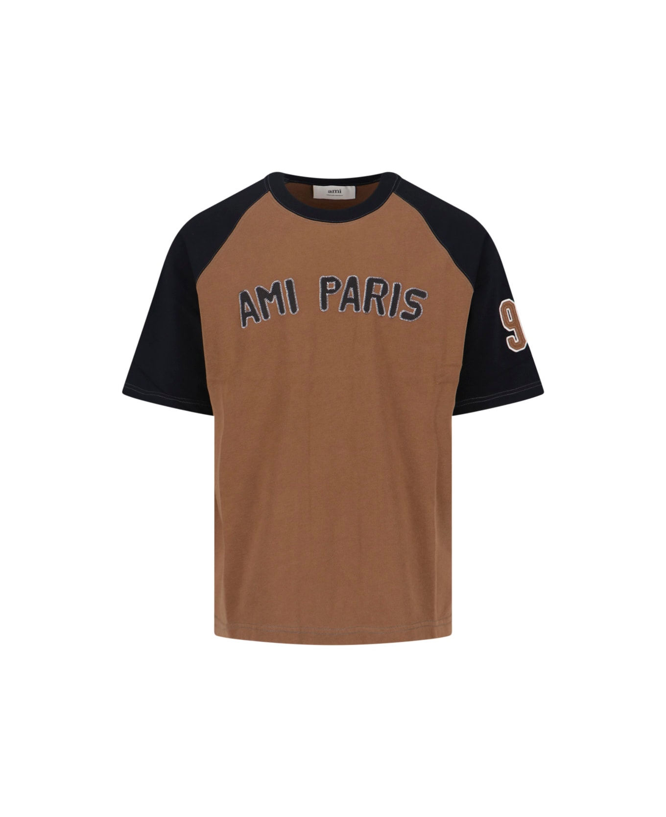 Ami Alexandre Mattiussi Logo T-shirt - Brown