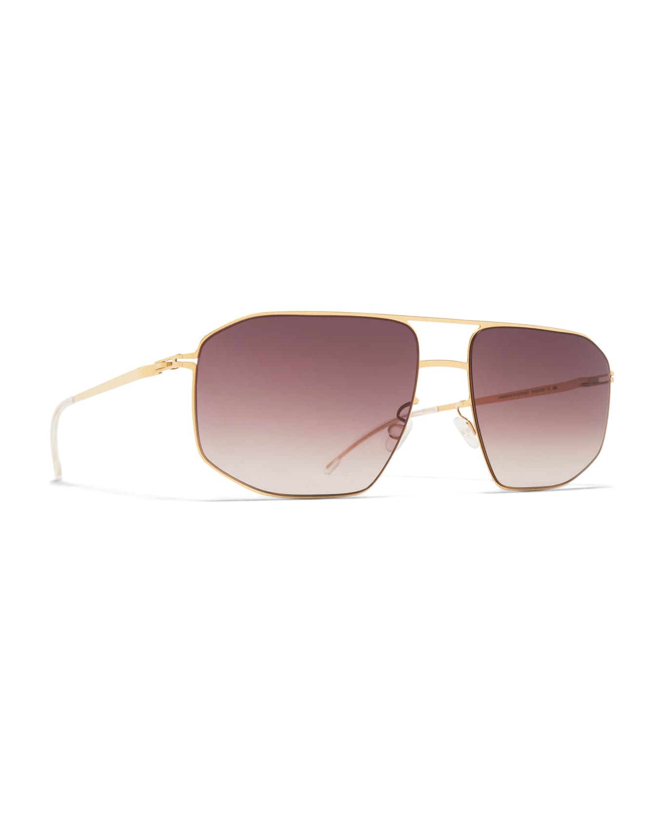 Mykita Santeri - Glossy Gold / Cedar Brown Gradient Sunglasses - Gold