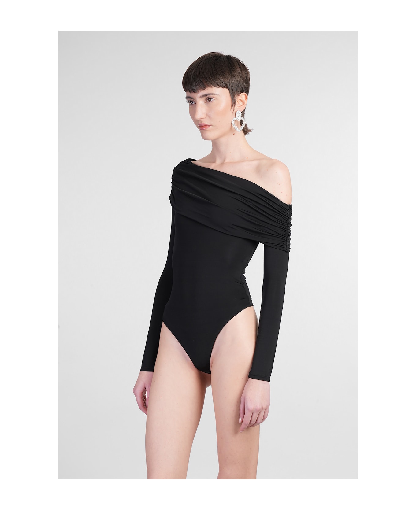 Alice + Olivia Mollie Body In Black Viscose - black