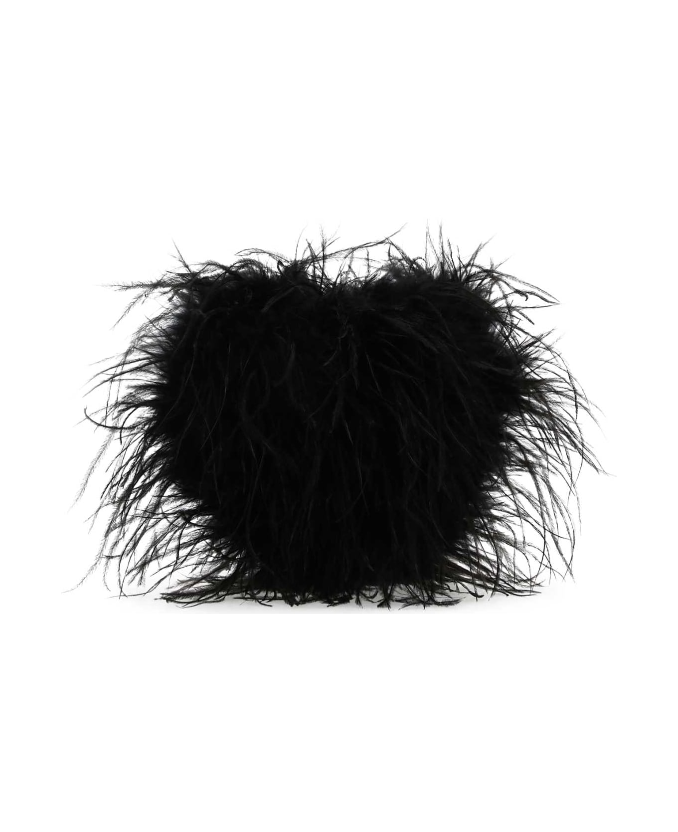Alexander Wang Black Feathers Clutch - 001 クラッチバッグ