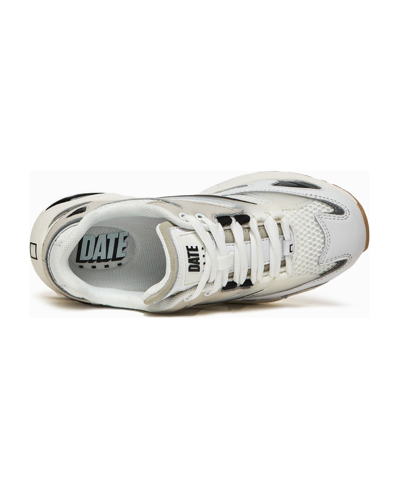 D.A.T.E. Sn3 Men's Leather Sneaker - WHITE GREEN