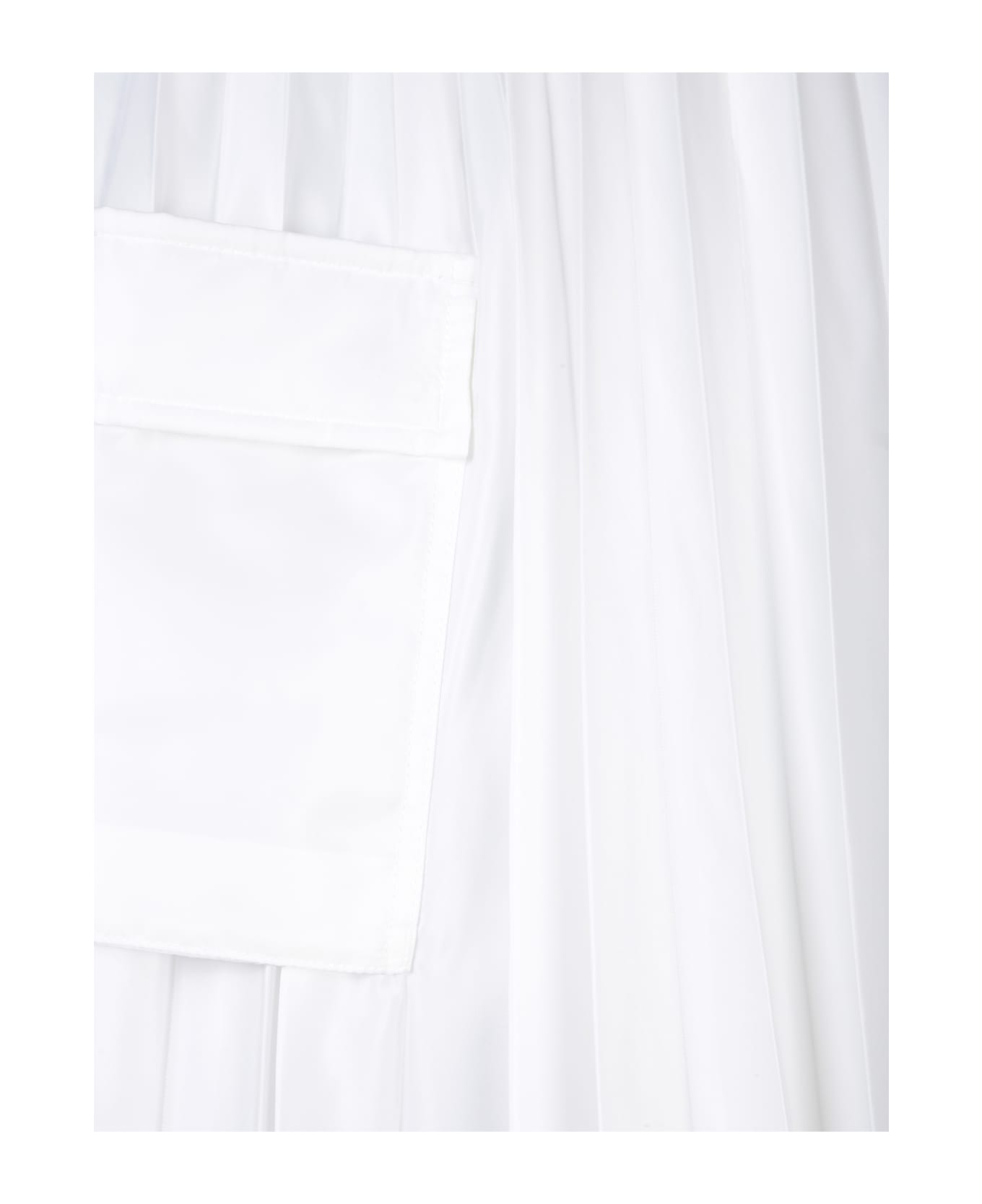 Sacai White Nylon Twill Skirt - White