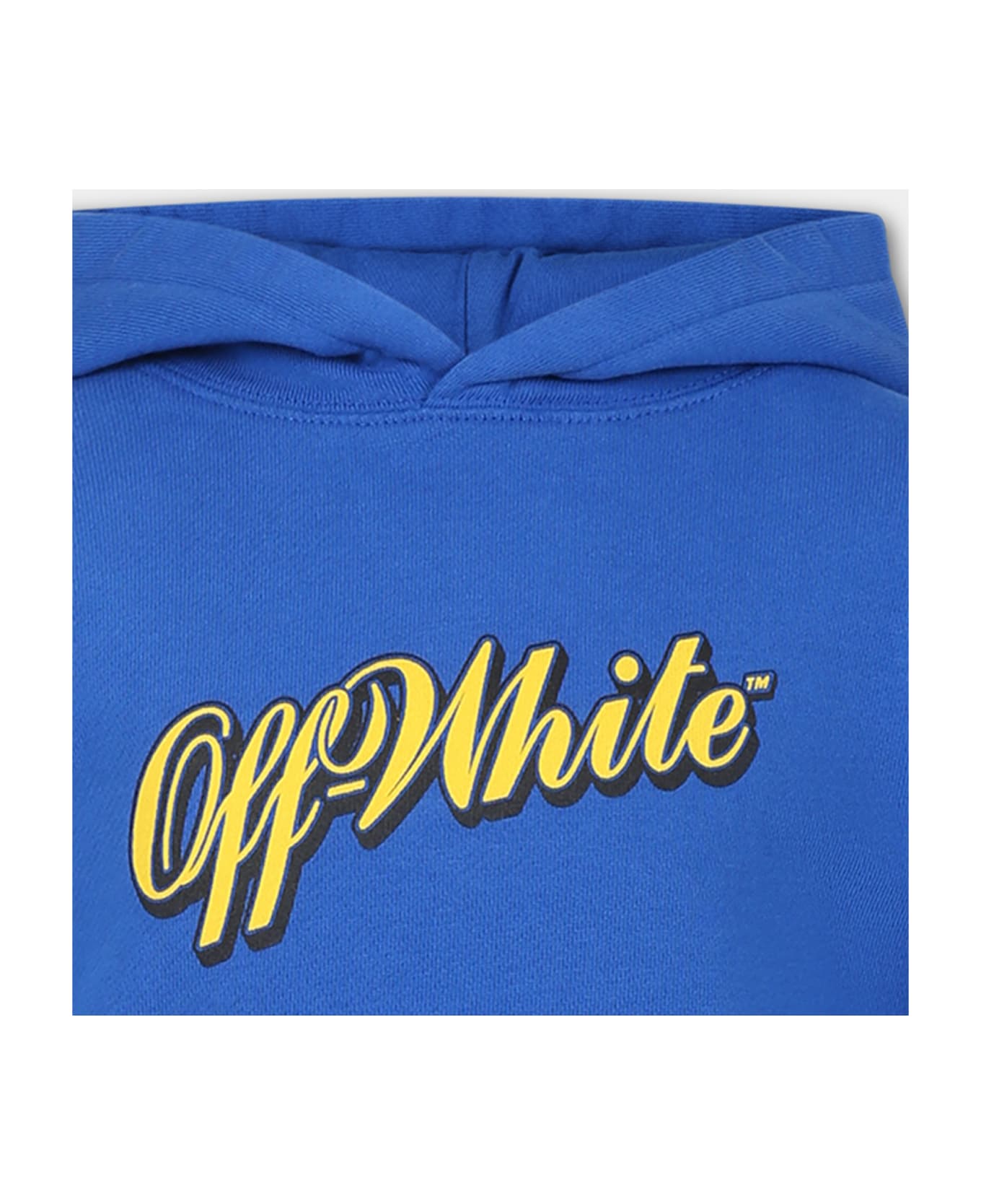 Off-White Light Blue Sweatshirt For Boy With Logo - Light Blue ニットウェア＆スウェットシャツ
