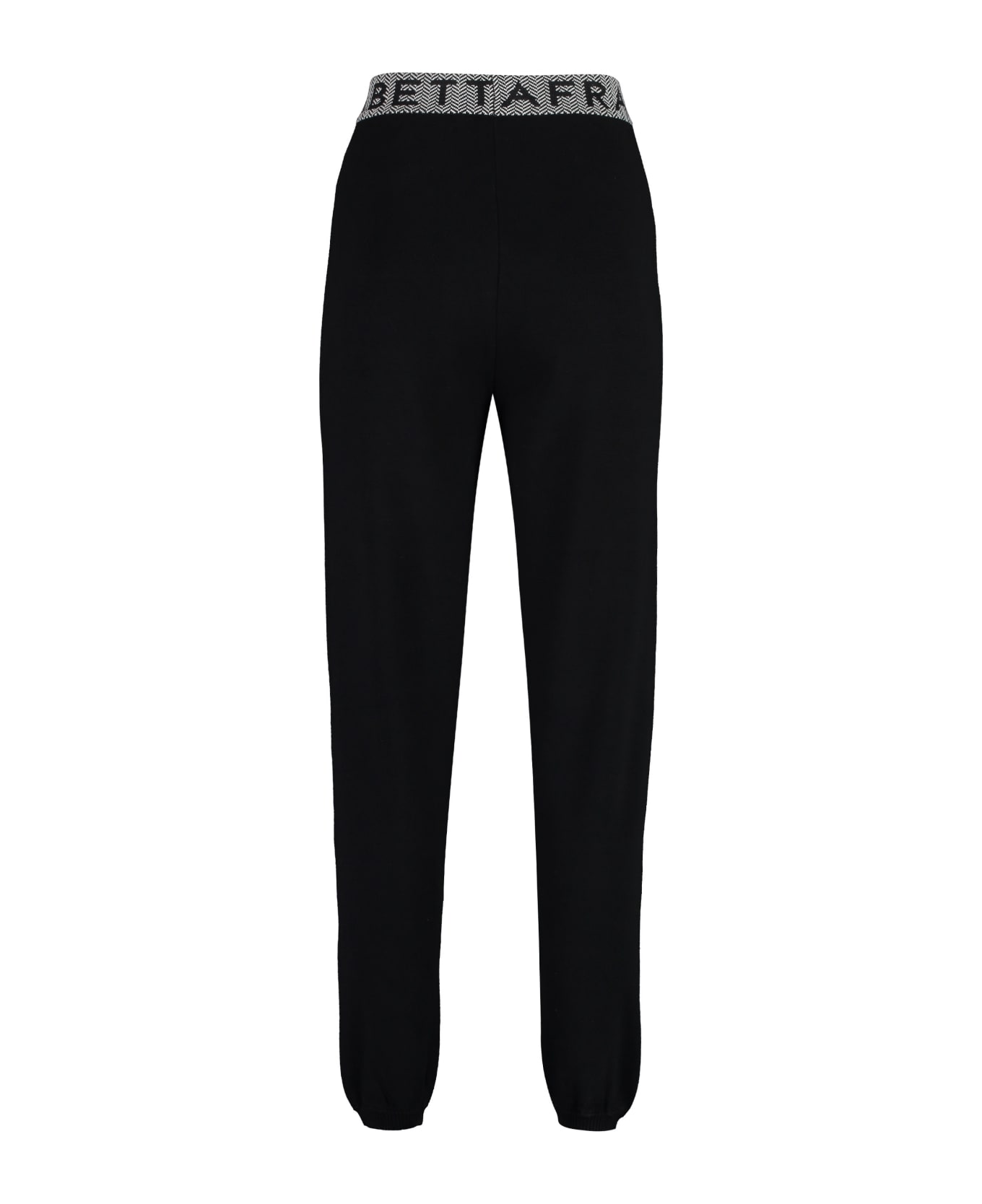 Elisabetta Franchi Knitted Joggers Pants - black