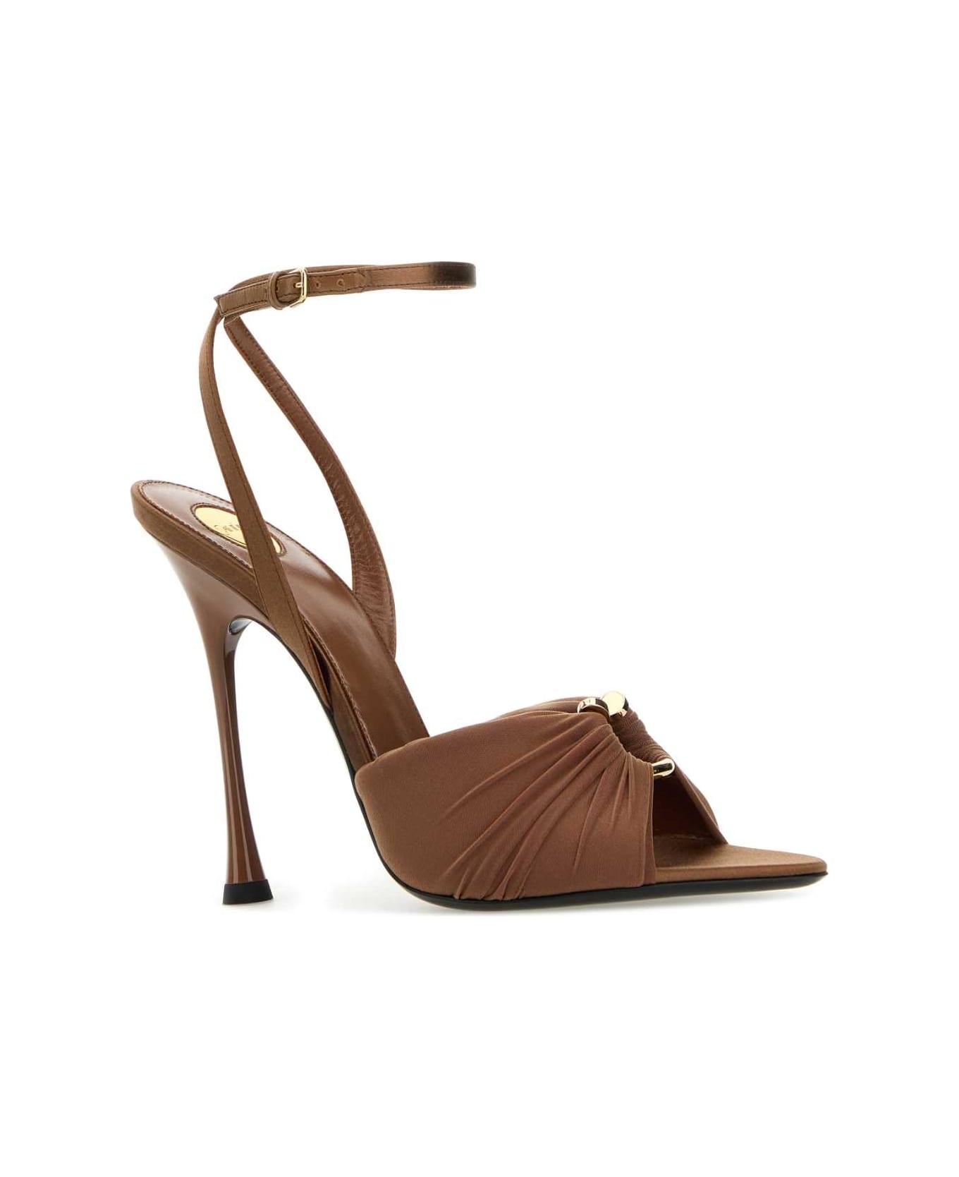 Saint Laurent Caramel Jersey Lola Sandals - CAPPUCCINODARKCAPP