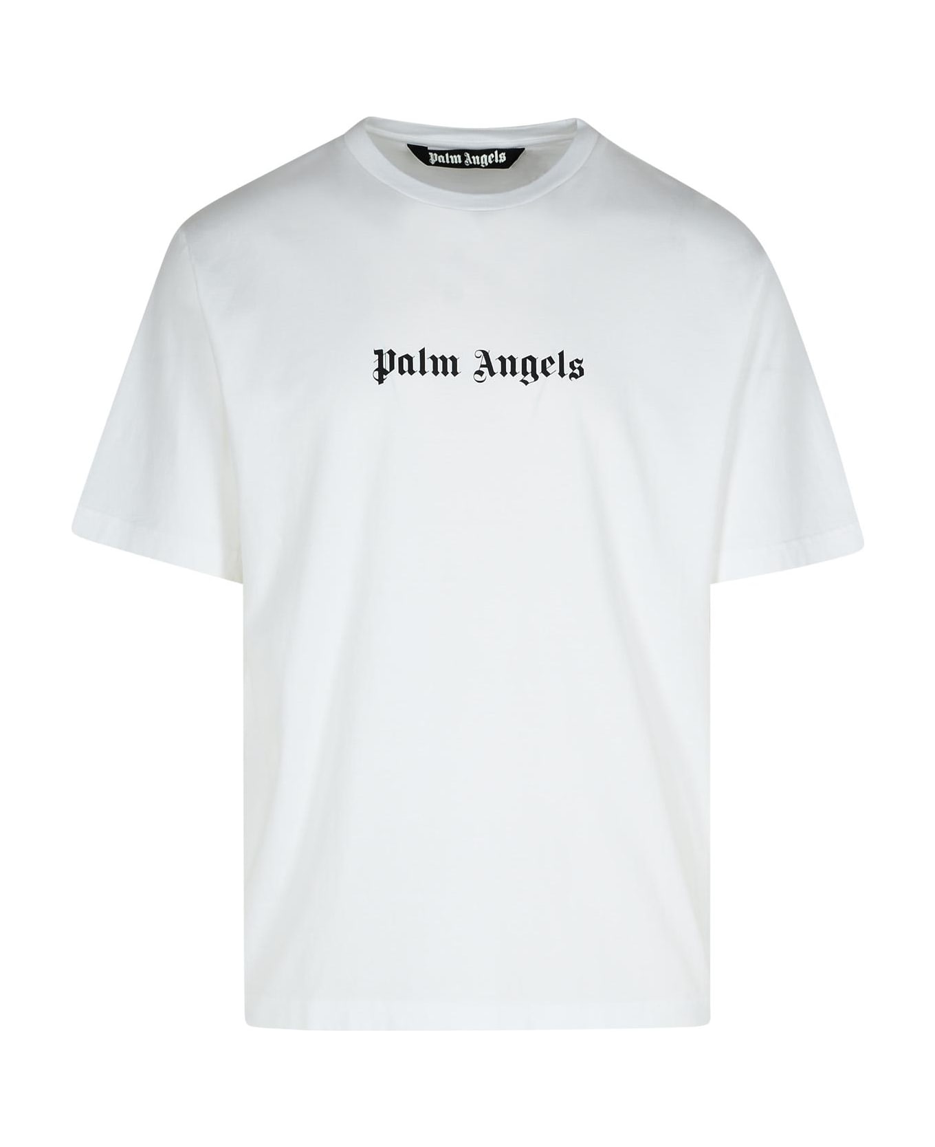 Palm Angels White Cotton T-shirt - White