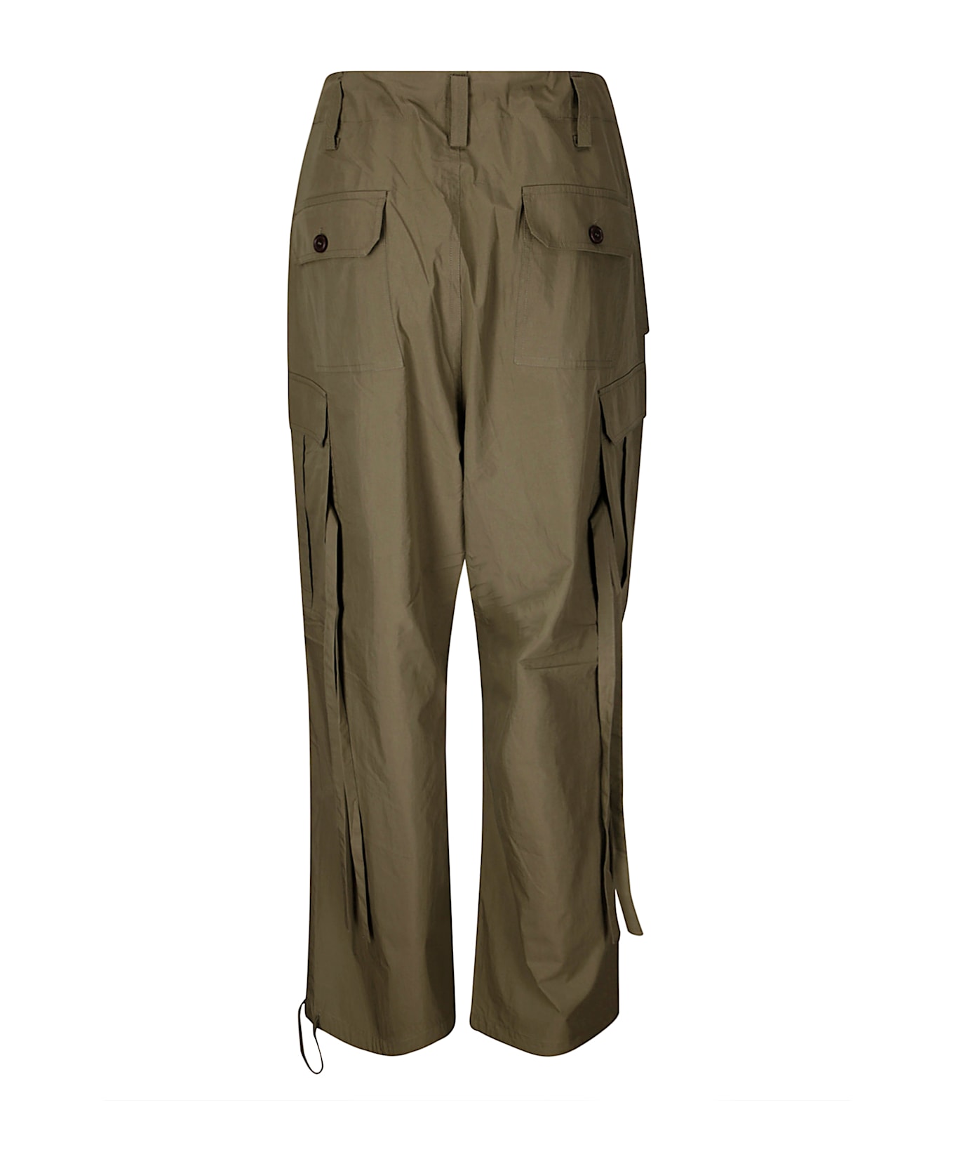 Parosh Trousers - OLIVE GREEN