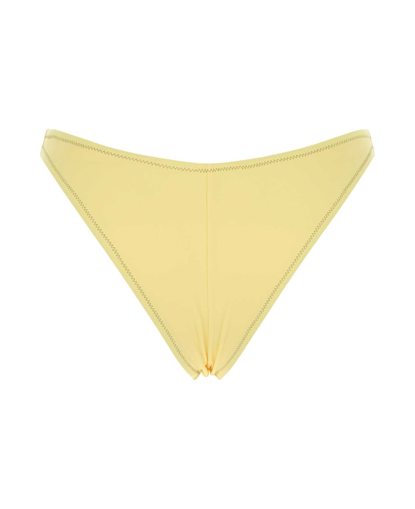 Reina Olga Pastel Yellow Stretch Nylon Brigitte Bikini Bottom - PASTELYELLOWLYCRA