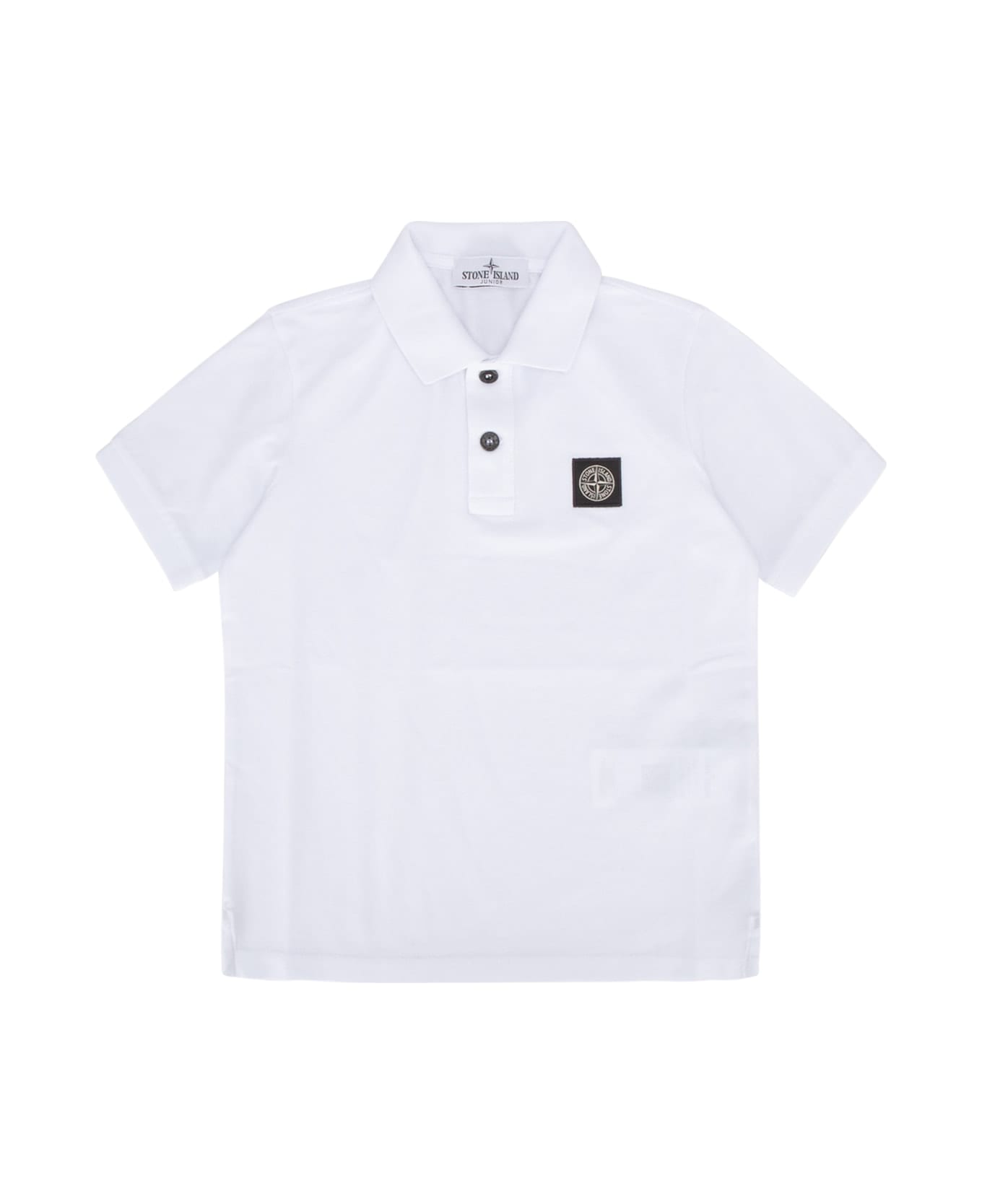 Stone Island Junior Polo - WHITE Tシャツ＆ポロシャツ