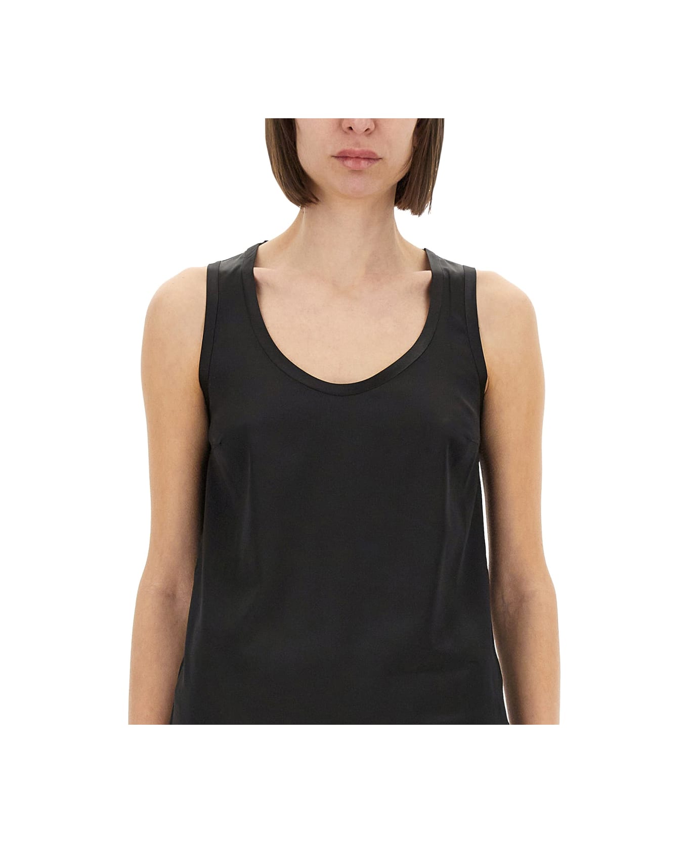 Brunello Cucinelli Silk Tank Top - BLACK