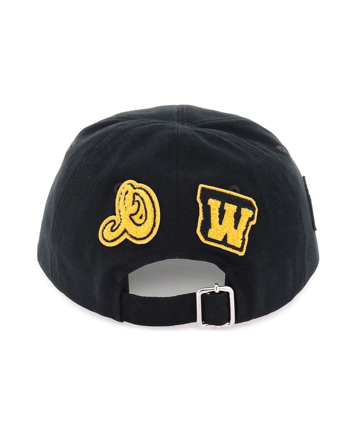 Off-White Baseball Cap With Patch - BLACK YELLOW (Black)