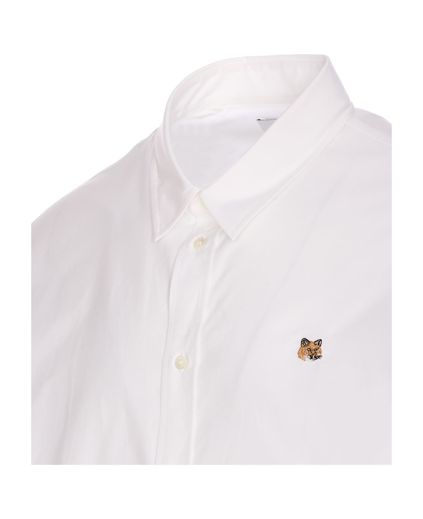 Maison Kitsuné Fox Head Patch Shirt - White