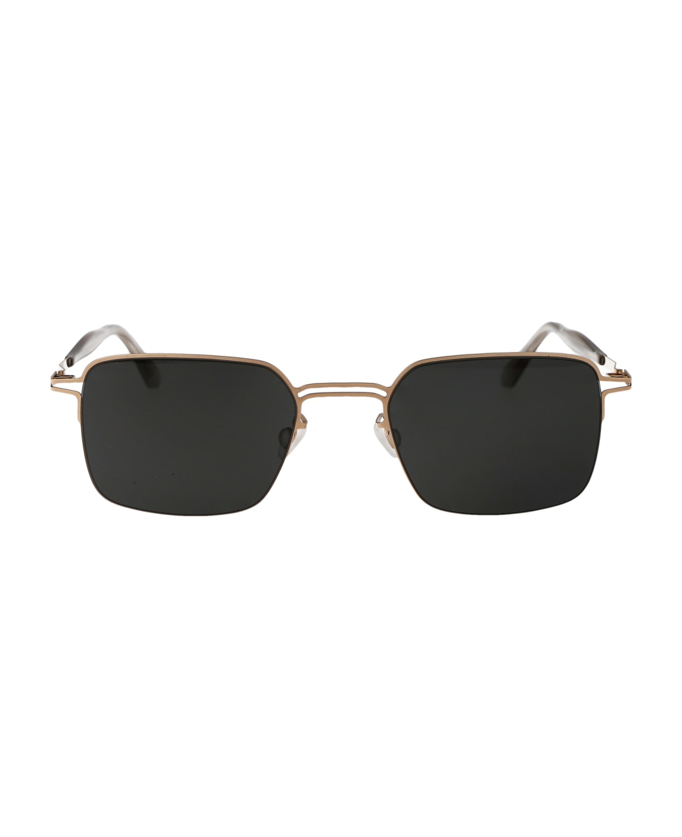 Mykita Alcott Sunglasses - 291 Champagne Gold Dark Grey Solid