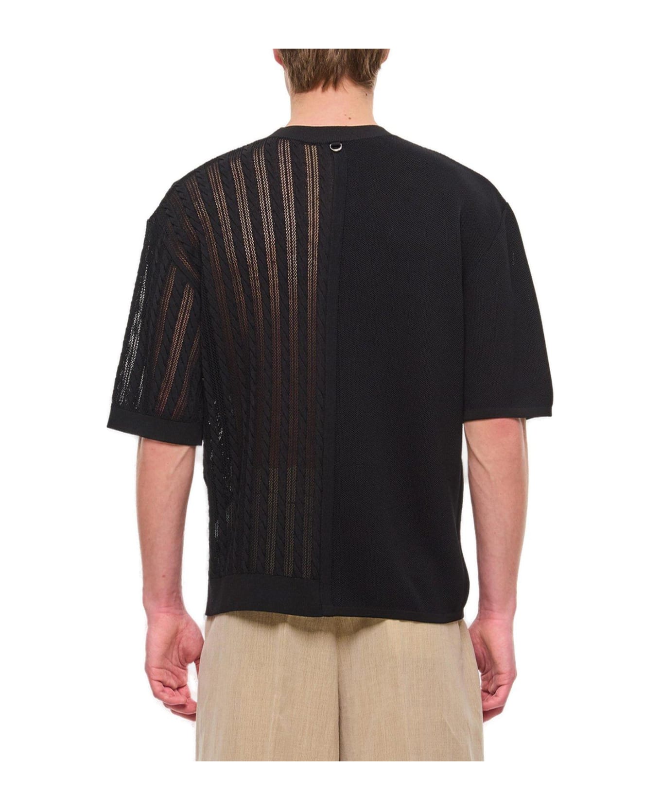 Jacquemus Contrast Knitted Top - Black トップス