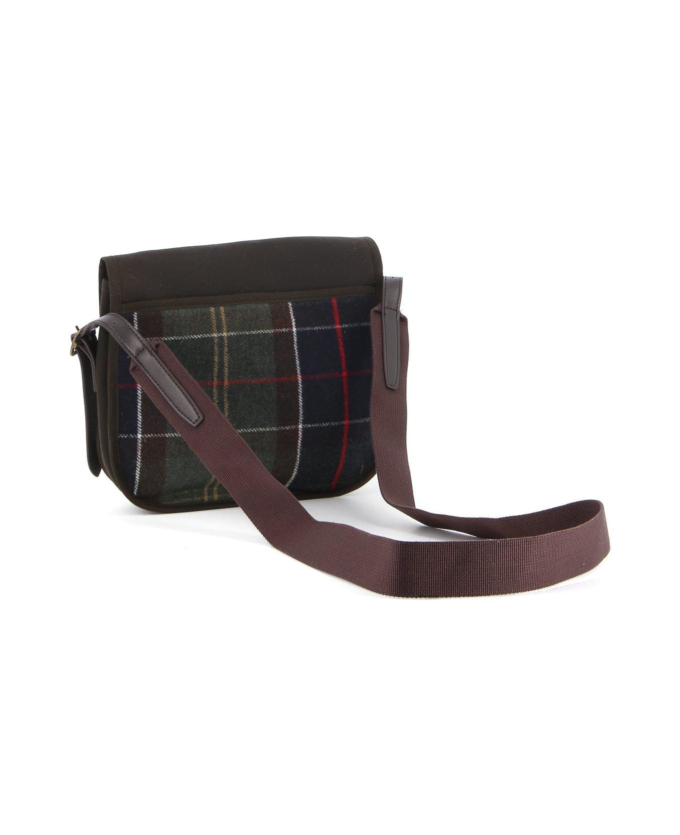 Barbour Check-printed Foldover Top Satchel Bag - Tartan