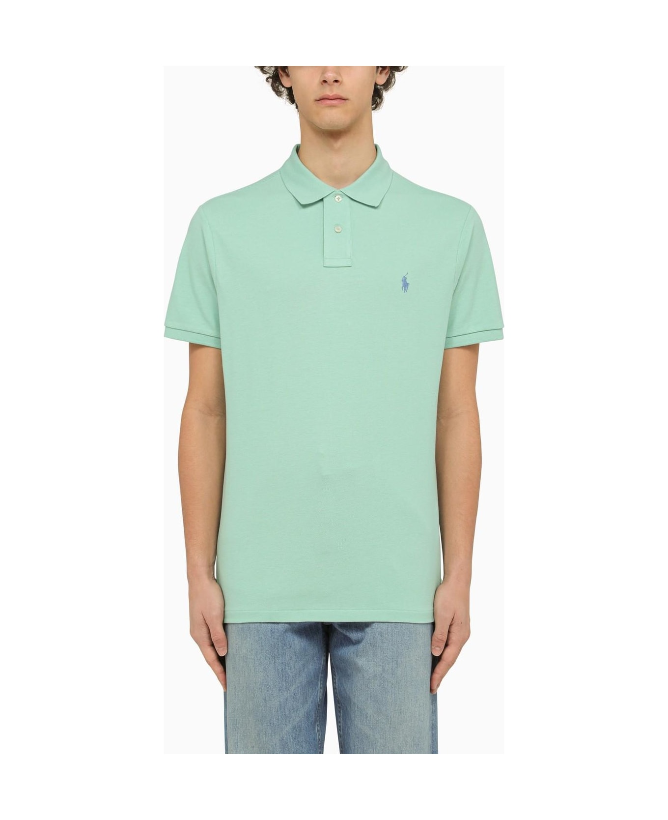 Ralph Lauren Aquamarine Piqu\u00e9 Polo Shirt With Logo - Celadon ポロシャツ