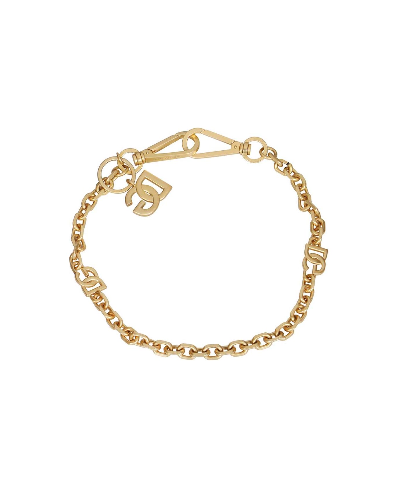 Dolce & Gabbana Logo Detail Brass Cuff Bracelet - Gold