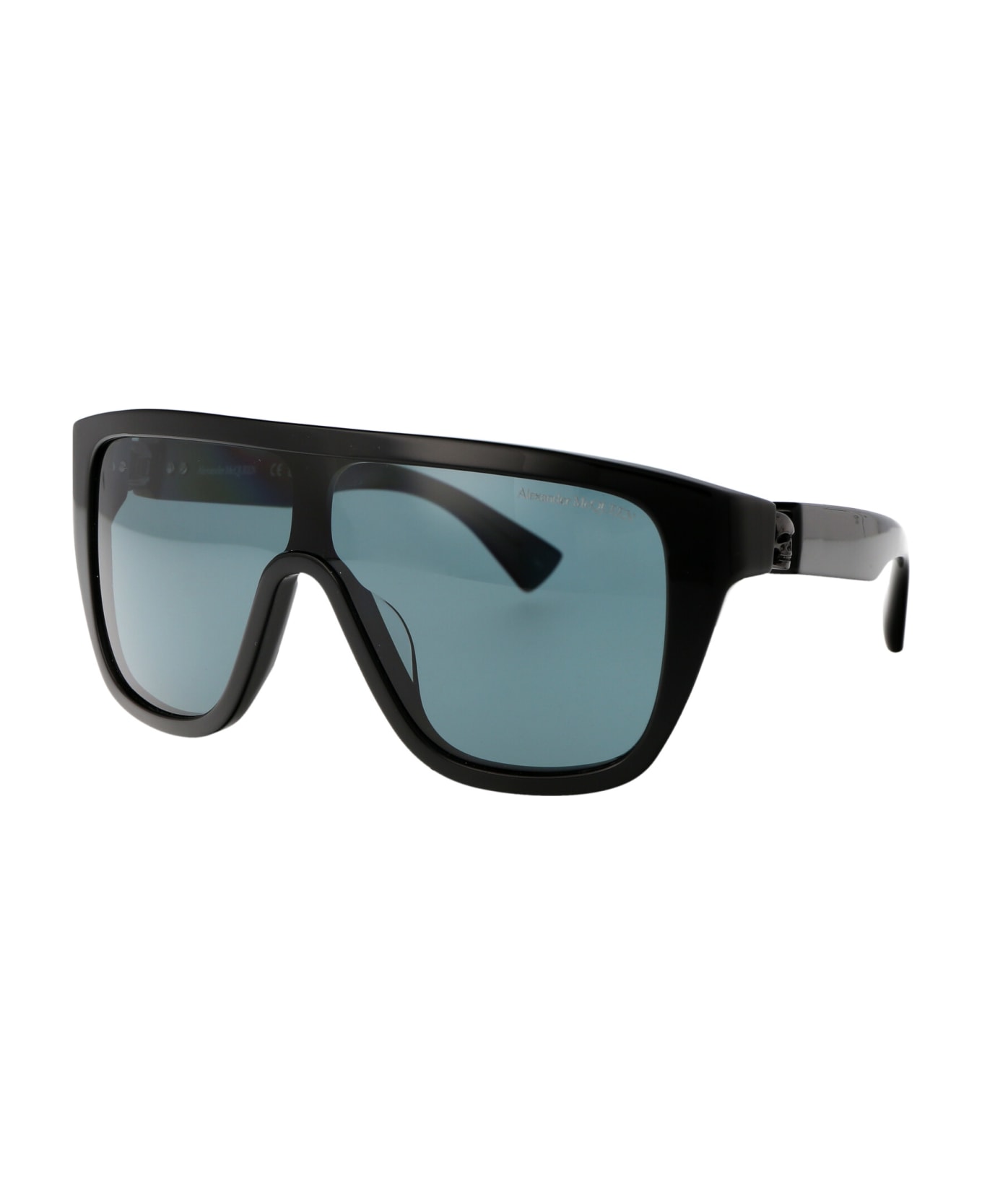 Alexander McQueen Eyewear Am0430s Sunglasses - 004 BLACK BLACK GREEN