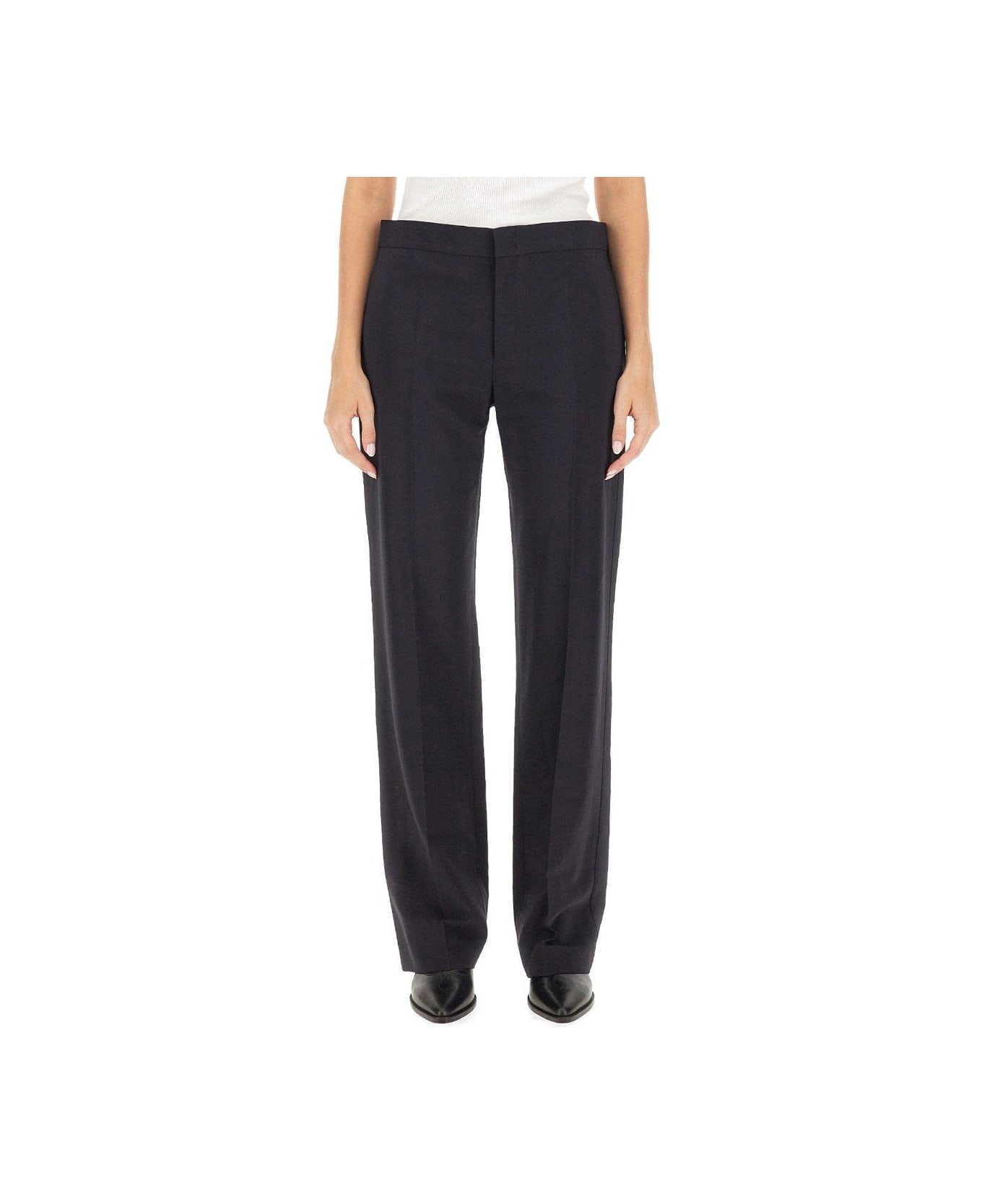 Isabel Marant Low-waisted Loose Fit Pants - BLACK