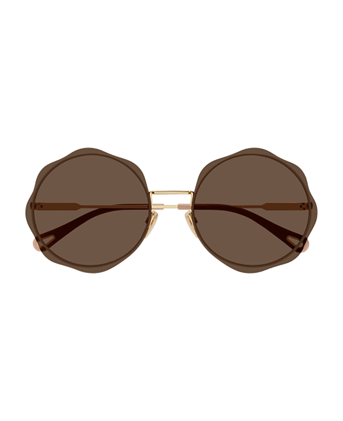 Chloé Eyewear CH0202S Sunglasses - Gold Gold Brown サングラス