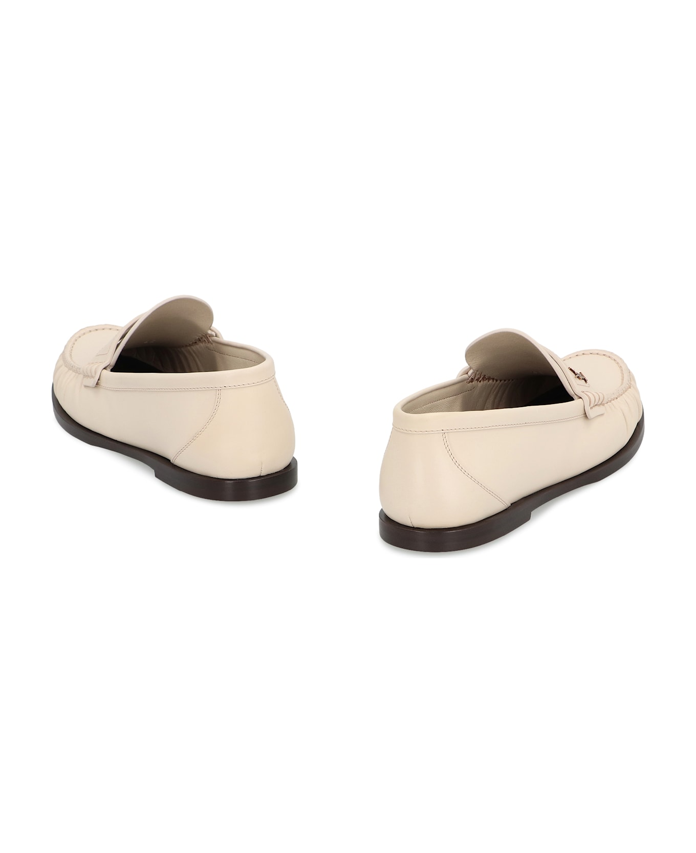 Saint Laurent Laurent Leather Loafers - White