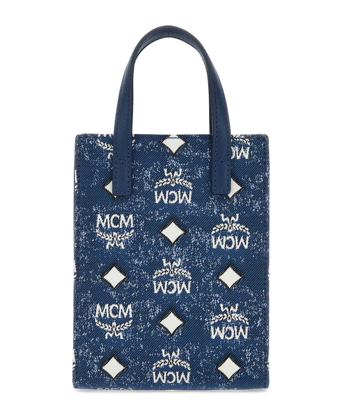MCM Embroidered Canvas Aren Handbag - LE