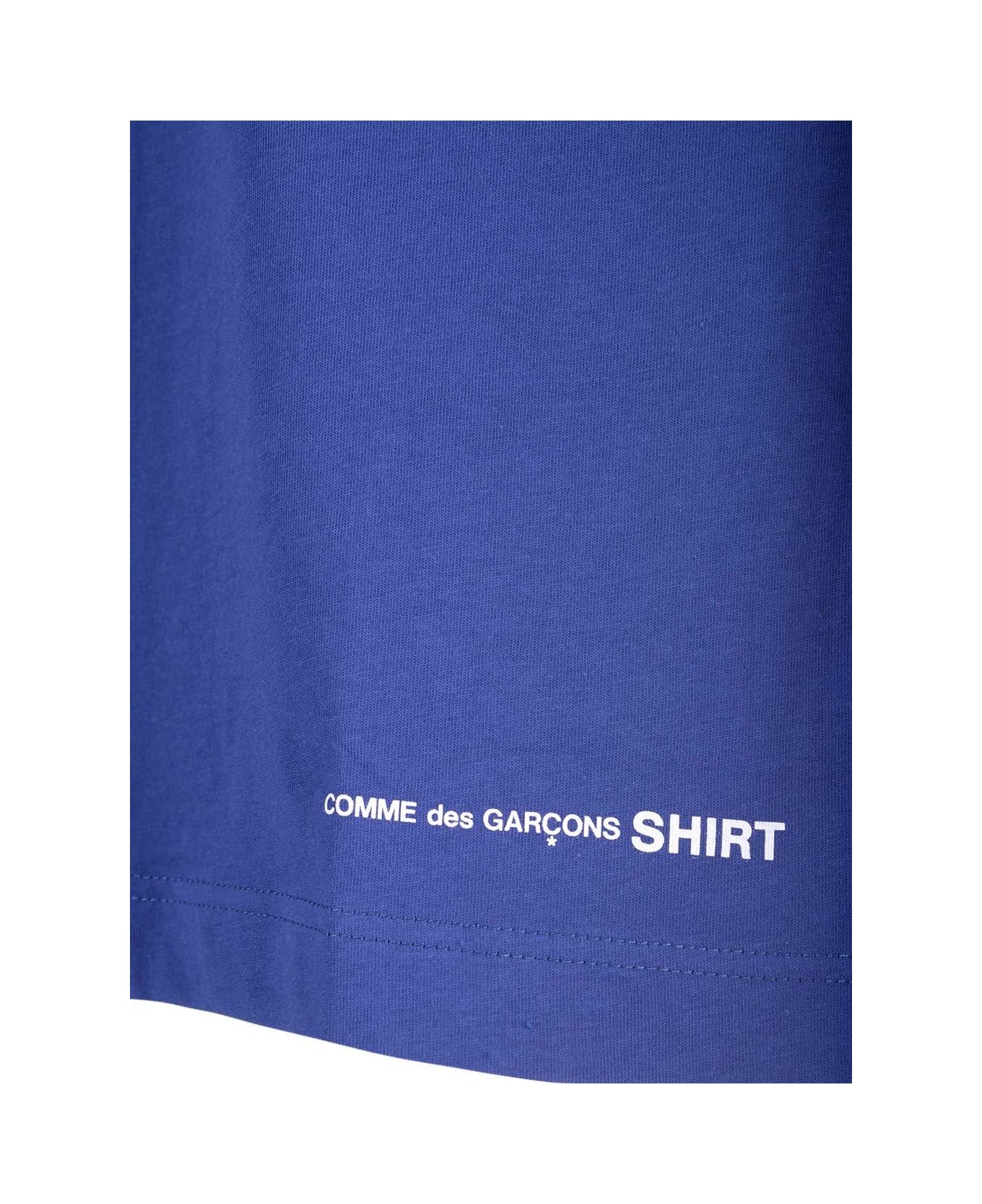 Comme des Garçons Logo Printed Crewneck T-shirt - NAVY シャツ