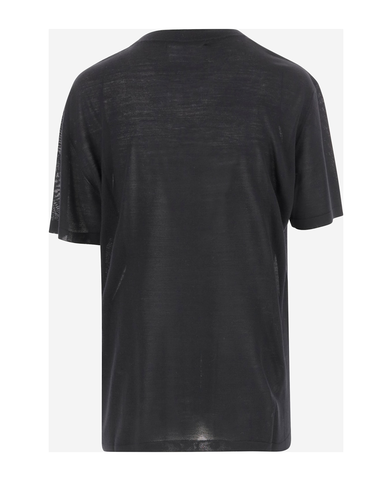 Armarium Wool T-shirt With Logo - Black