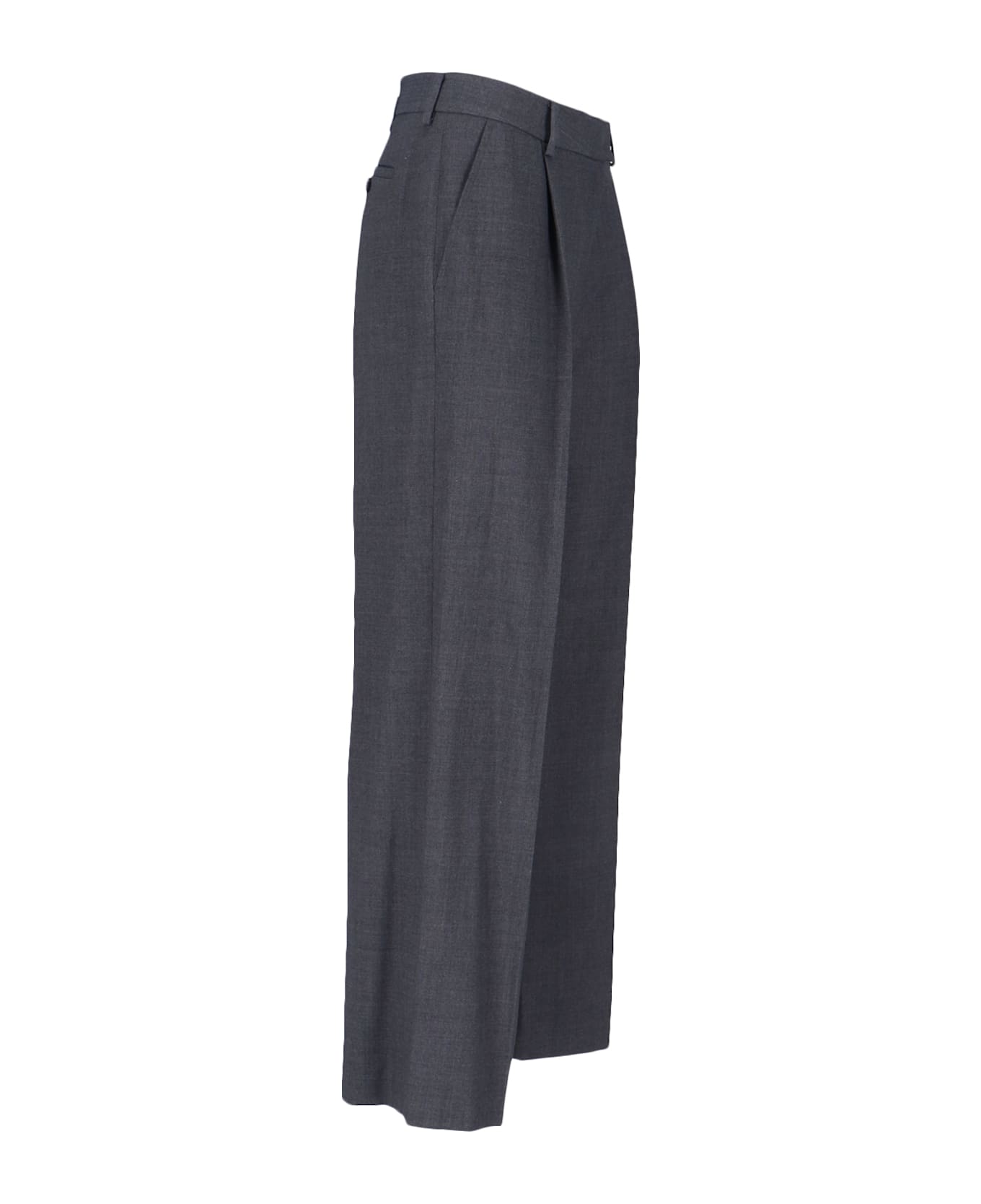 Low Classic Wool Pants - Gray