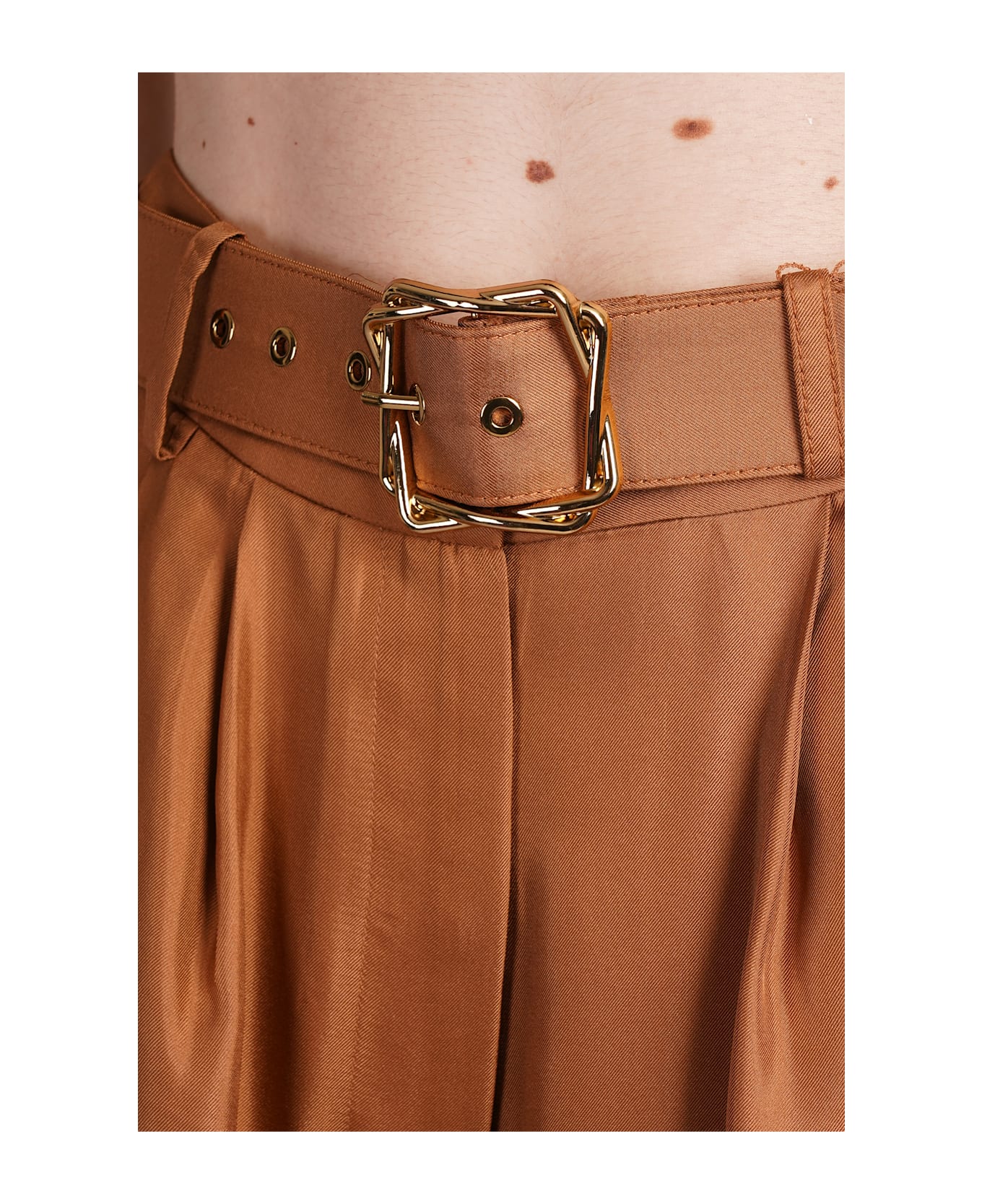 Zimmermann Pants In Brown Silk - brown