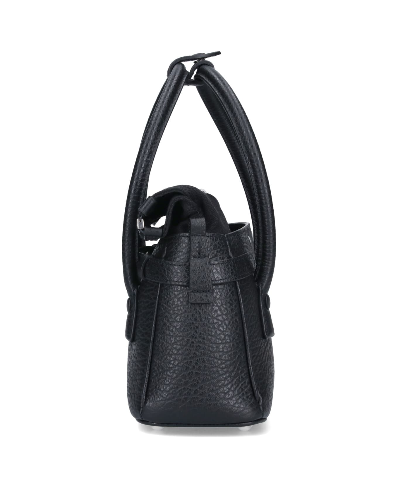 Maison Margiela 
east West
 Black Leather Bag - Black