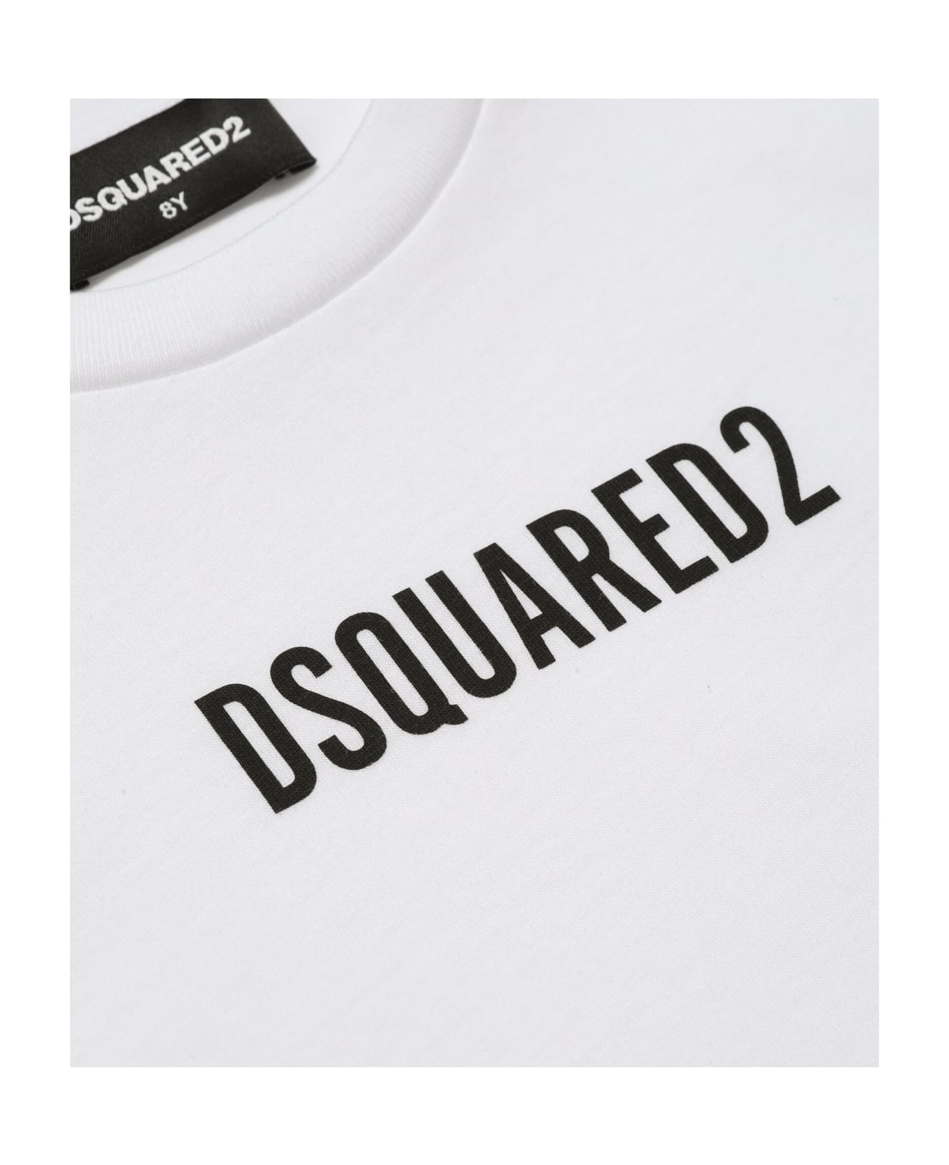 Dsquared2 D2t945u Relax T-shirt Dsquared Crew-neck Jersey T-shirt With Logo - Bianco