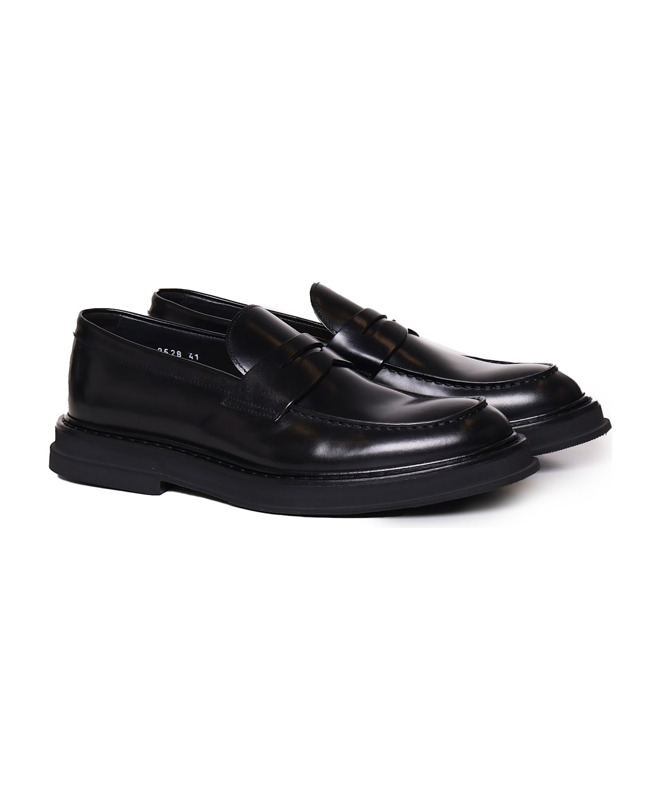 Doucal's Shiny Loafers - Black