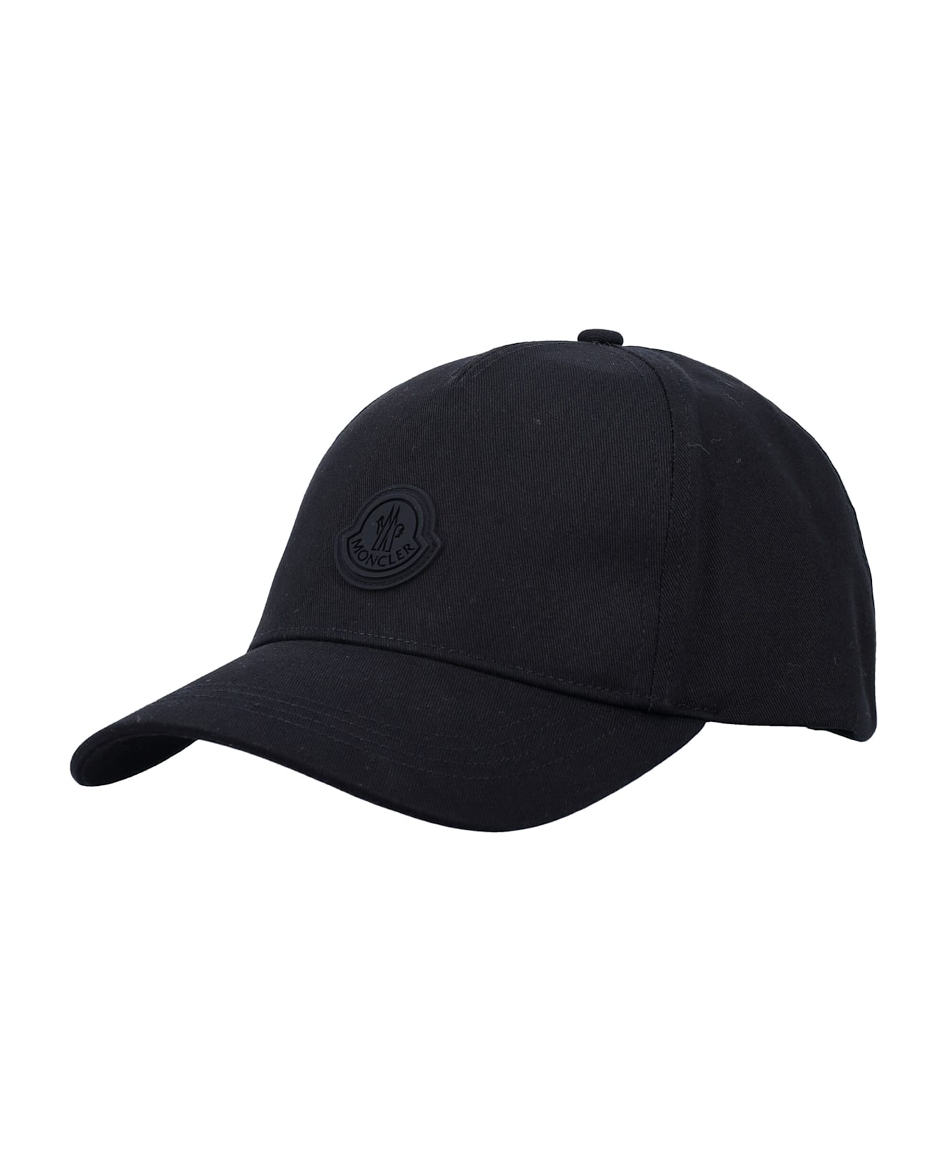 Moncler Cotton Baseball Cap - BLACK