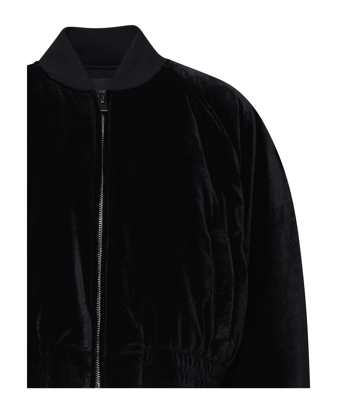 The Andamane Medium Collar Rounded Jacket - Black