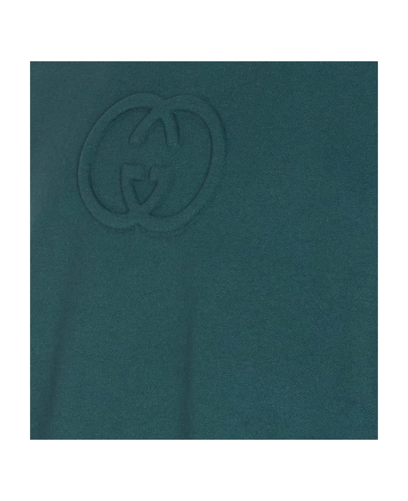 Gucci Embroidered Gg Sweatshirt - Green
