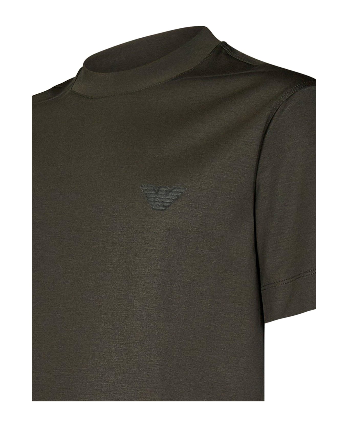 Emporio Armani Logo Patch Crewneck T-shirt - Green